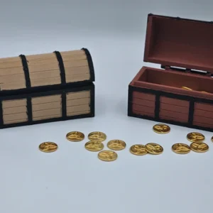 Treasure chest and X50 brass coins