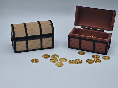 Treasure chest and X50 brass coins